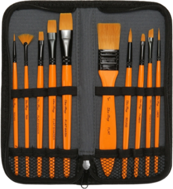 아베른 수채화붓 브라운 10종 세트, 1~10, 1세트