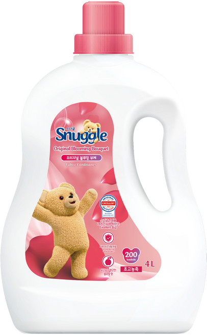 스너글 초고농축 섬유유연제 오리지널 블루밍 부케 본품, 4L, 1개