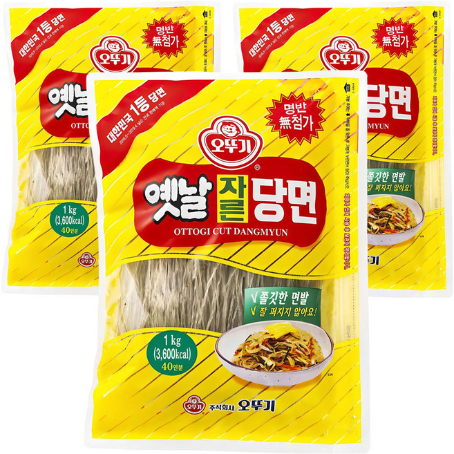 오뚜기옛날 자른당면, 1kg, 3개