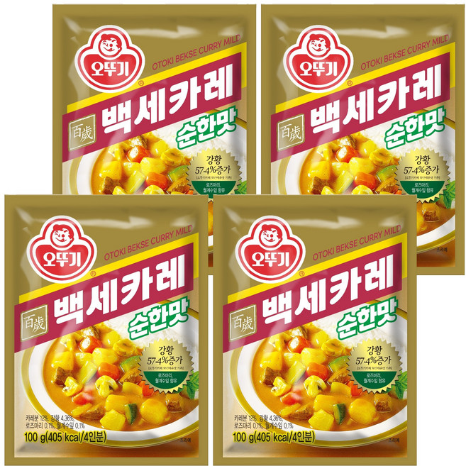 OTOKI 不倒翁 百歲薑黃顆粒咖哩 原味, 100g, 4個