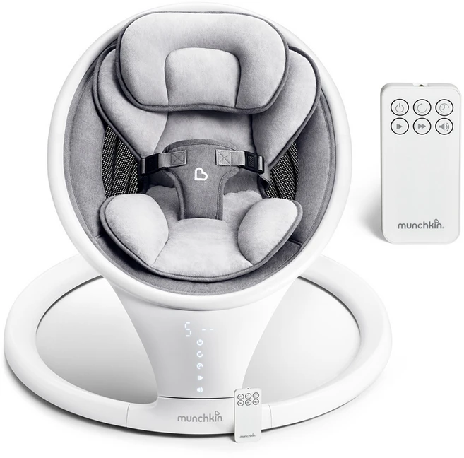 먼치킨 블루투스 아기스윙 바운서, 혼합색상 - 쿠팡