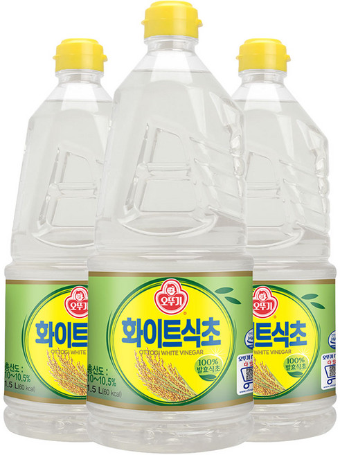 오뚜기 화이트 식초, 1.5L, 3개