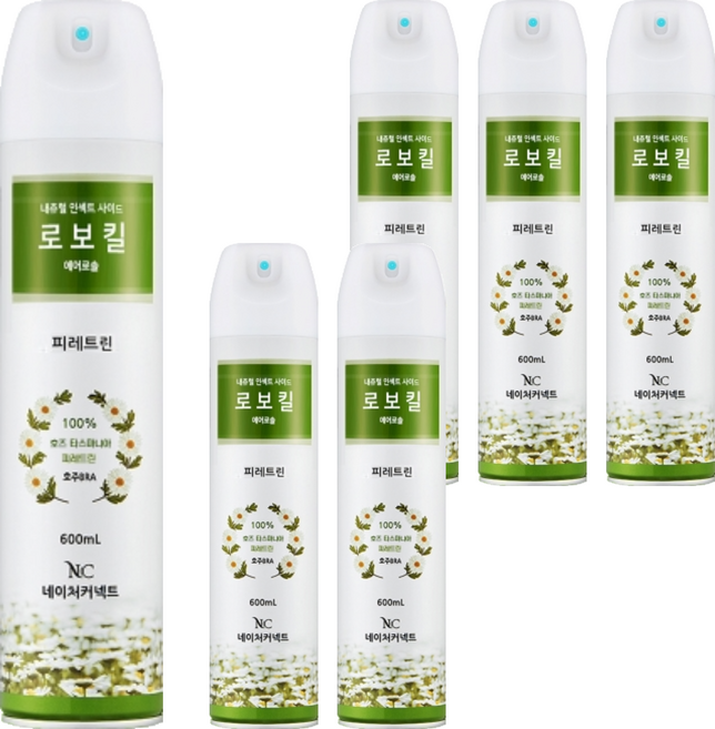 네이처커넥트 로보킬 살충제 일반형 600ml, 1개입, 6개