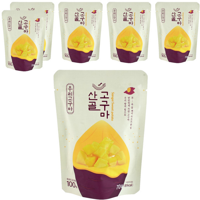 에코맘의산골이유식 산골고구마, 고구마맛, 70g, 6개