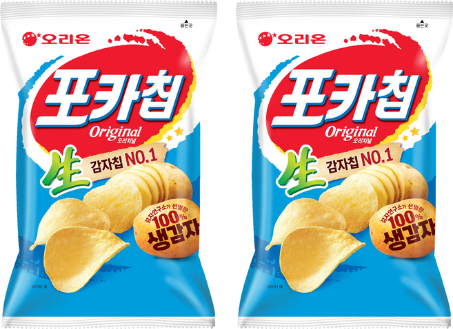 포카칩 오리지널, 66g, 2개