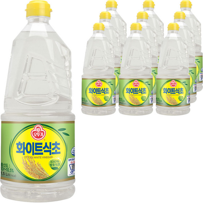 오뚜기 화이트 식초, 1.5L, 10개