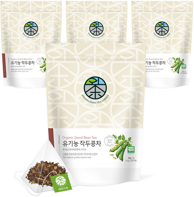평창다원 유기농 작두콩차 삼각티백, 1.5g, 20개입, 4개