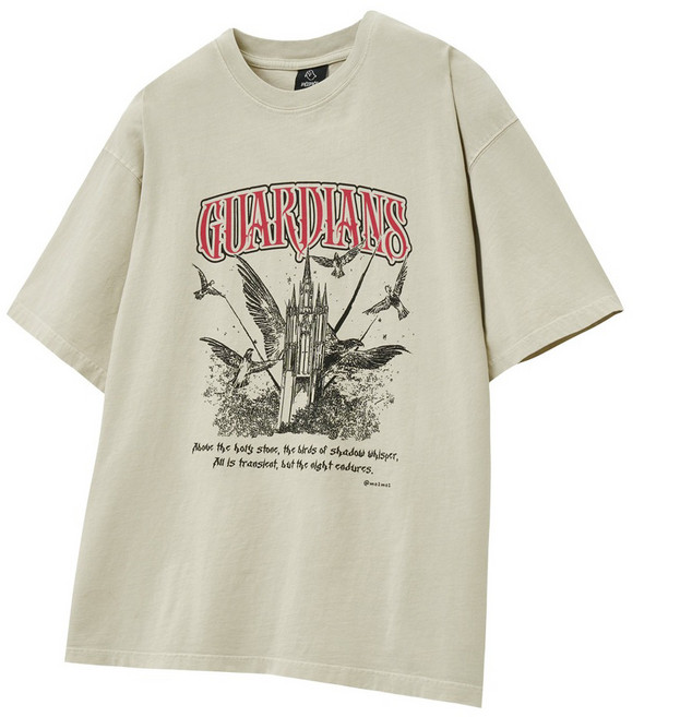 모즈모즈 가디언즈 오버핏 피그먼트 반팔 티셔츠