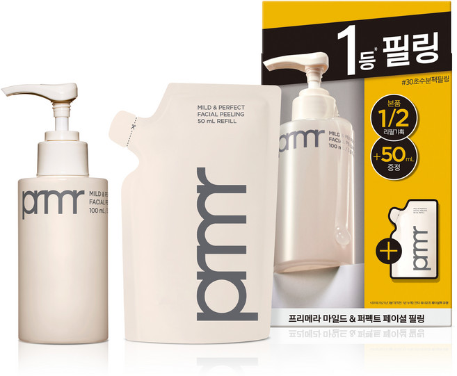 프리메라 마일드 앤 퍼펙트 페이셜 필링 수분팩 100ml +리필 50ml 기획세트, 1세트