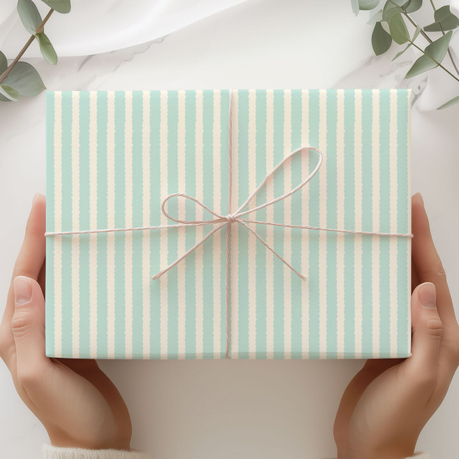 인디케이 스위트 스트라이프 포장지, 민트, 10개