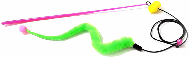 힐링타임 띵겨띵겨 플레이 스네이크 고양이 낚싯대, 랜덤 발송, 1개