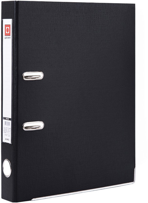 Lan CHYn 連勤牌文具 精裝二孔拱型夾 方形G眼 黑色 LC-845S, 1本