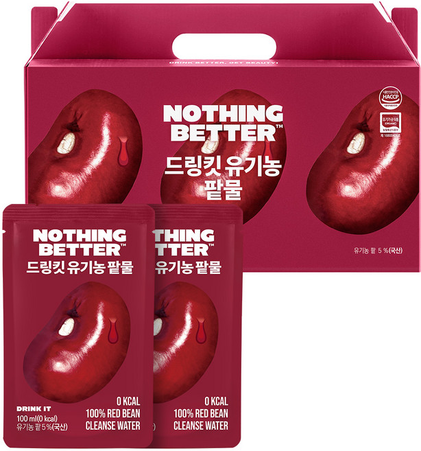 낫띵베럴 드링킷 유기농 팥물, 100ml, 24개입, 1개