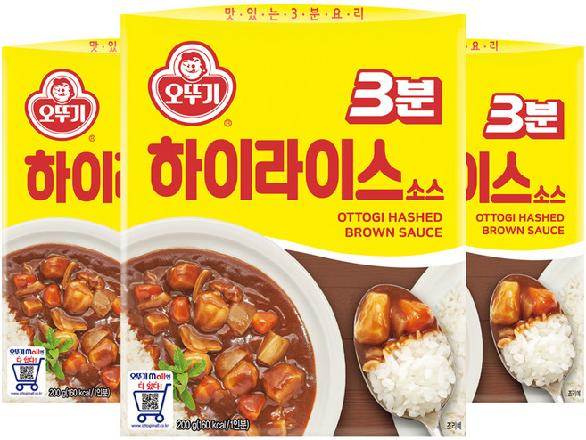 오뚜기3분 하이라이스, 200g, 3개