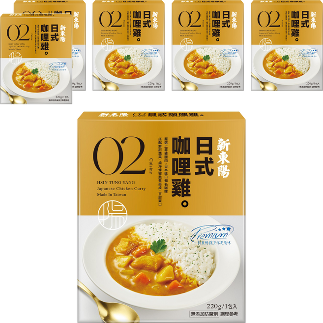 新東陽 日式咖哩雞, 220g, 6盒