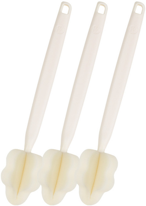 베이비앤아이 크림 롱 젖병솔 3종 세트, 버터크림, 1세트