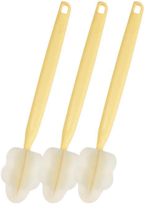 베이비앤아이 크림 롱 젖병솔 3종 세트, 머스타드, 1세트