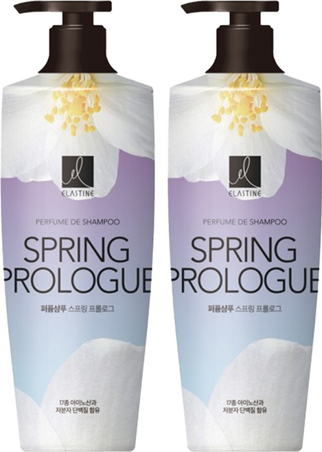 ELASTINE 伊絲婷 奢華香水洗髮精 春日戀曲, 600ml, 2瓶