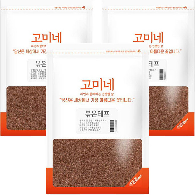 고미네 볶은 테프, 1kg, 3개
