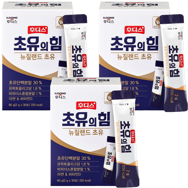 일동후디스 초유의 힘 스틱 뉴질랜드 초유, 60g, 3개