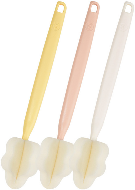 베이비앤아이 크림 롱 젖병솔 3종 세트, 크림베리, 1세트