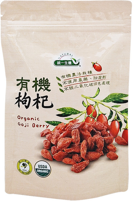 統一生機 有機枸杞袋裝, 150g, 1包
