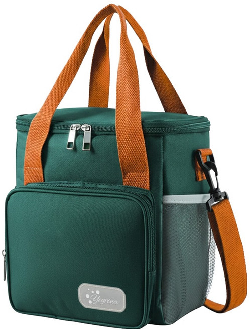 예그리나 보온보냉 방수 도시락 피크닉 가방, 그린, 1개
