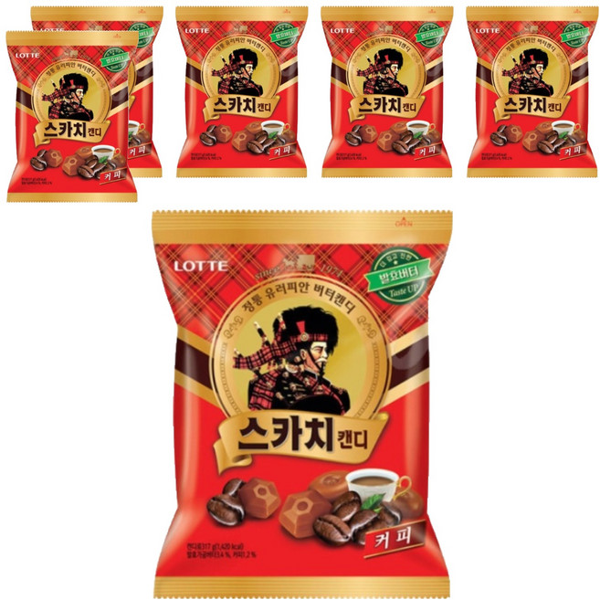 롯데웰푸드 스카치캔디 커피맛, 317g, 6개
