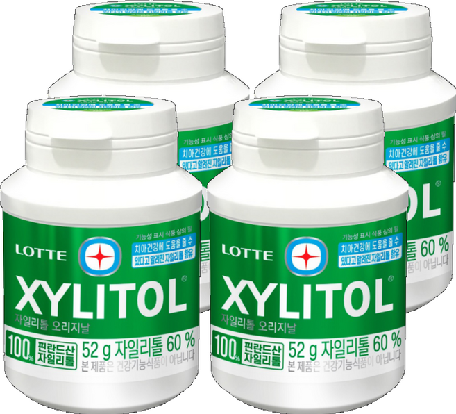 롯데자일리톨 오리지날, 52g, 4개