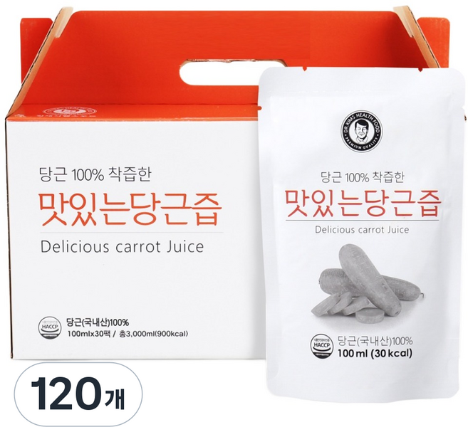 김재식헬스푸드 맛있는 당근즙, 100ml, 120개