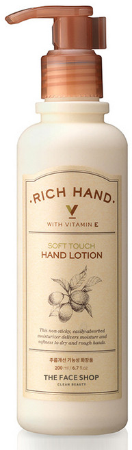 더페이스샵 리치핸드 V 소프트 터치 핸드로션, 200ml, 1개
