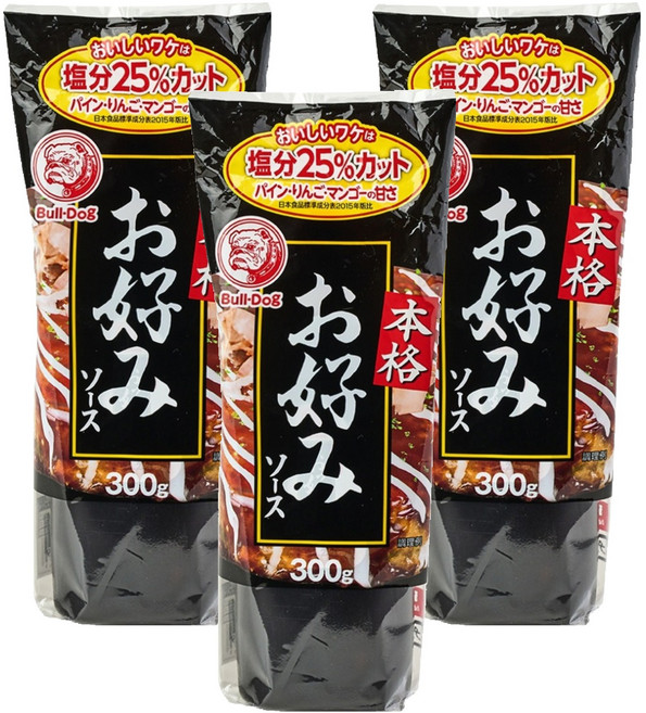 불독 오꼬노미 소스, 300g, 3개