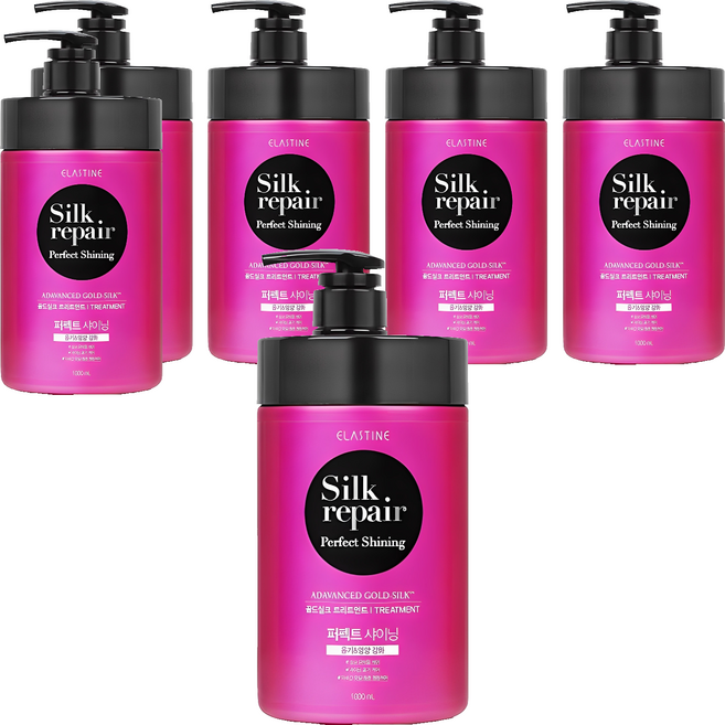 엘라스틴 퍼펙트 샤이닝 골드실크 트리트먼트 실크리페어, 1L, 6개