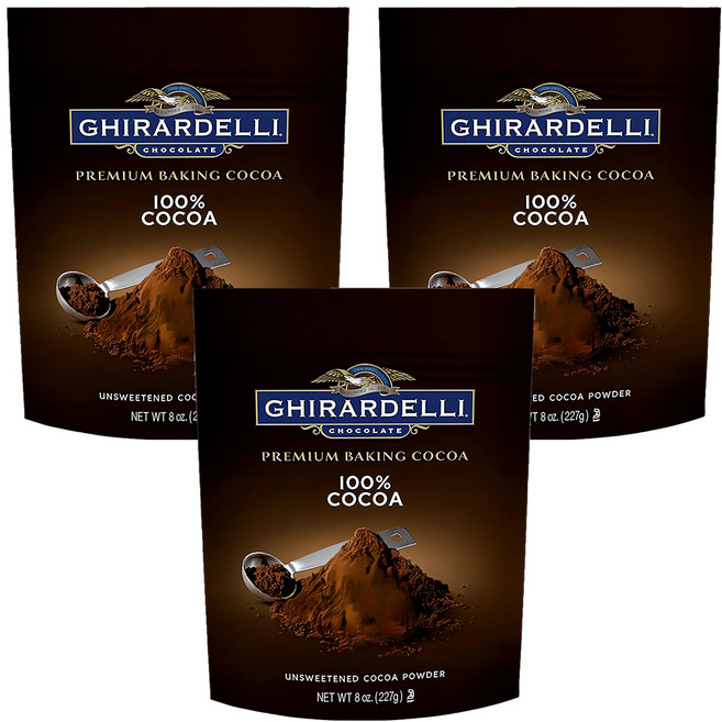 GHIRARDELLI 鷹牌 無糖可可粉, 227g, 1入, 3包