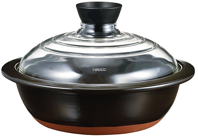 HARIO 好璃奧 萬古燒8號深土鍋 275 x 275 x 170 x 225mm 2.3kg 2L, 1個, 27.5cm