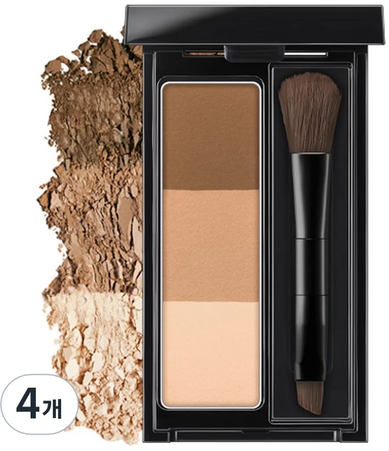 케이트 디자이닝 아이브로우 3D 2.2g EX-12, 베이지 브라운, 4개 - 쿠팡