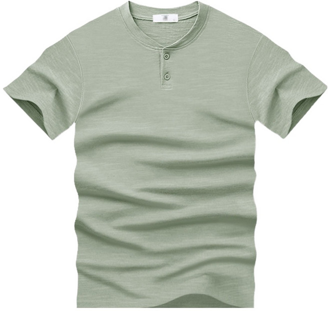 블루포스 남성용 플린핏 헨리넥 기본 무지 반팔 티셔츠