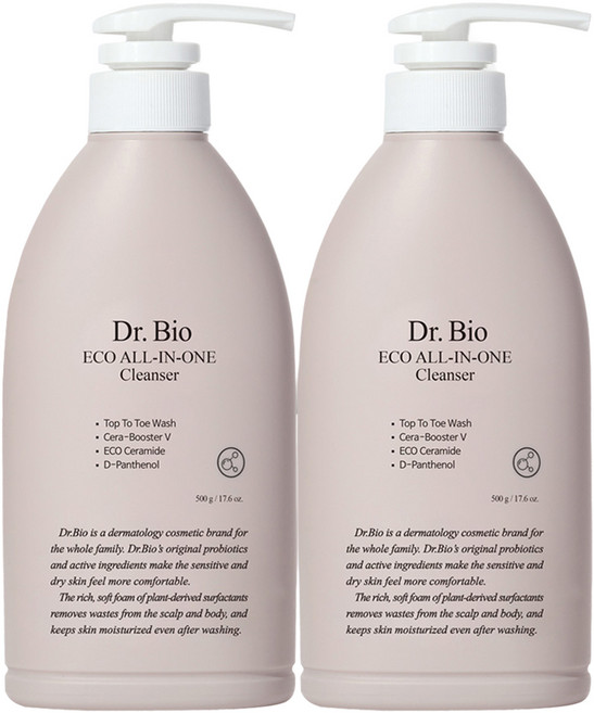 Dr.Bio Eco 多效合一潔膚露, 500g, 2個