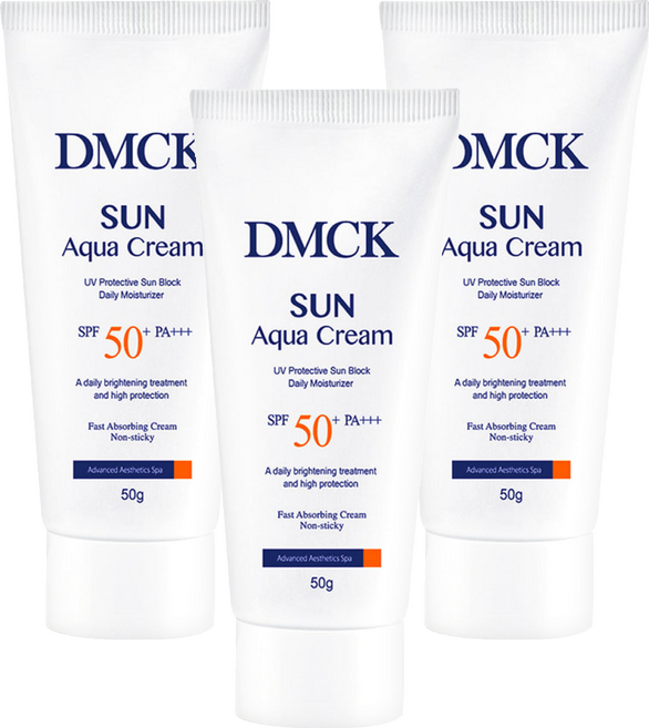DMCK 水感防曬霜 SPF50+ PA+++, 50g, 3條