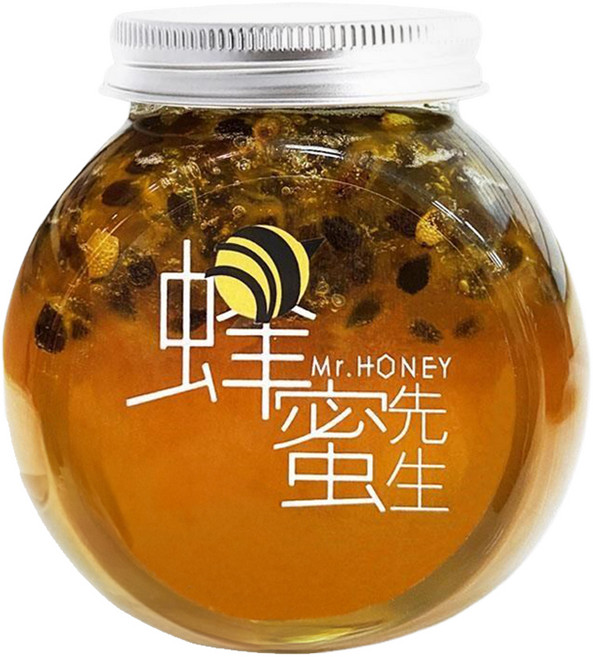 Mr.HONEY 蜂蜜先生 蜂蜜漬百香果 嚴選台灣在地百香果 成分簡單不含糖, 240g, 1罐