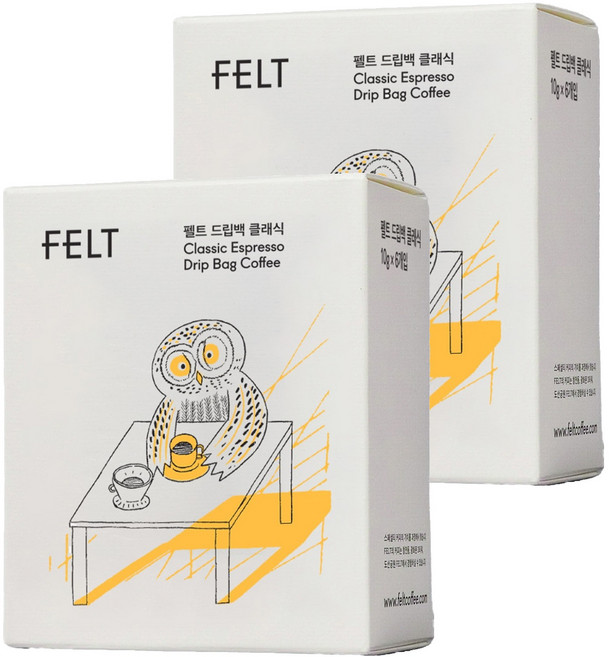 펠트 드립백 클래식 커피, 10g, 6개입, 2개