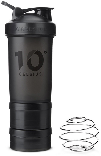 10도씨 블렌딩 쉐이커 보틀 + 블랜더볼, 블랙, 450ml, 1개