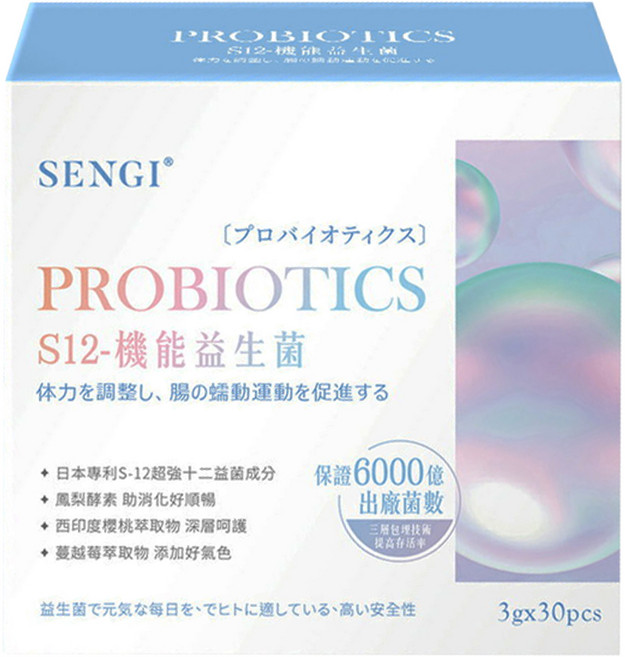 SENGI S-12機能益生菌, 3g, 30包, 1盒