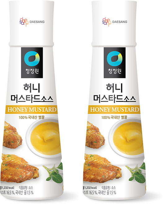청정원 허니 머스타드 소스, 320g, 2개
