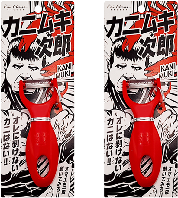 KAI 貝印 House DH-2019 螃蟹削皮器, 紅色, 2入