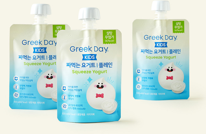 그릭데이 짜먹는 요거트 플레인, 3개, 1개, 100ml