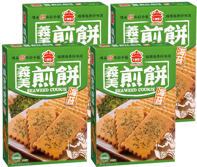 義美 煎餅 海苔口味, 231g, 4盒
