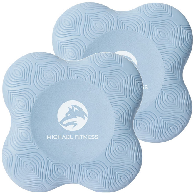 MICHAEL FITNESS 麥克健身 瑜珈跪墊, 藍色, 2個