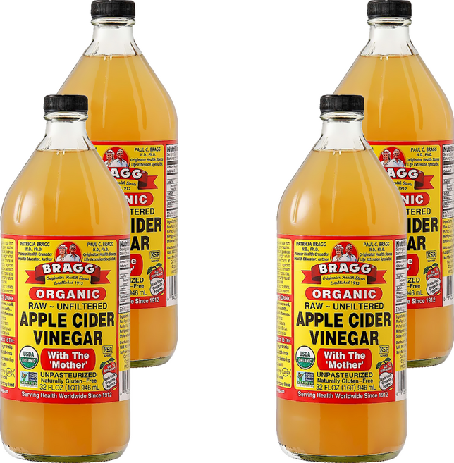 BRAGG 有機蘋果醋, 946ml, 4瓶