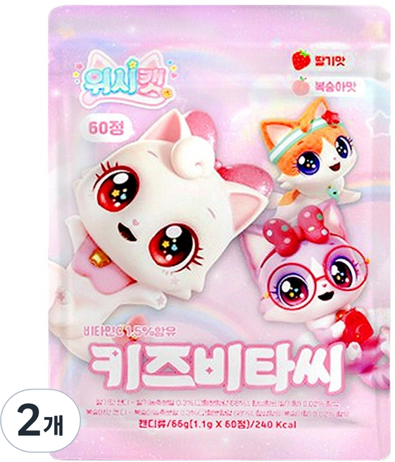 위시캣 비타민 60p, 66g, 2개